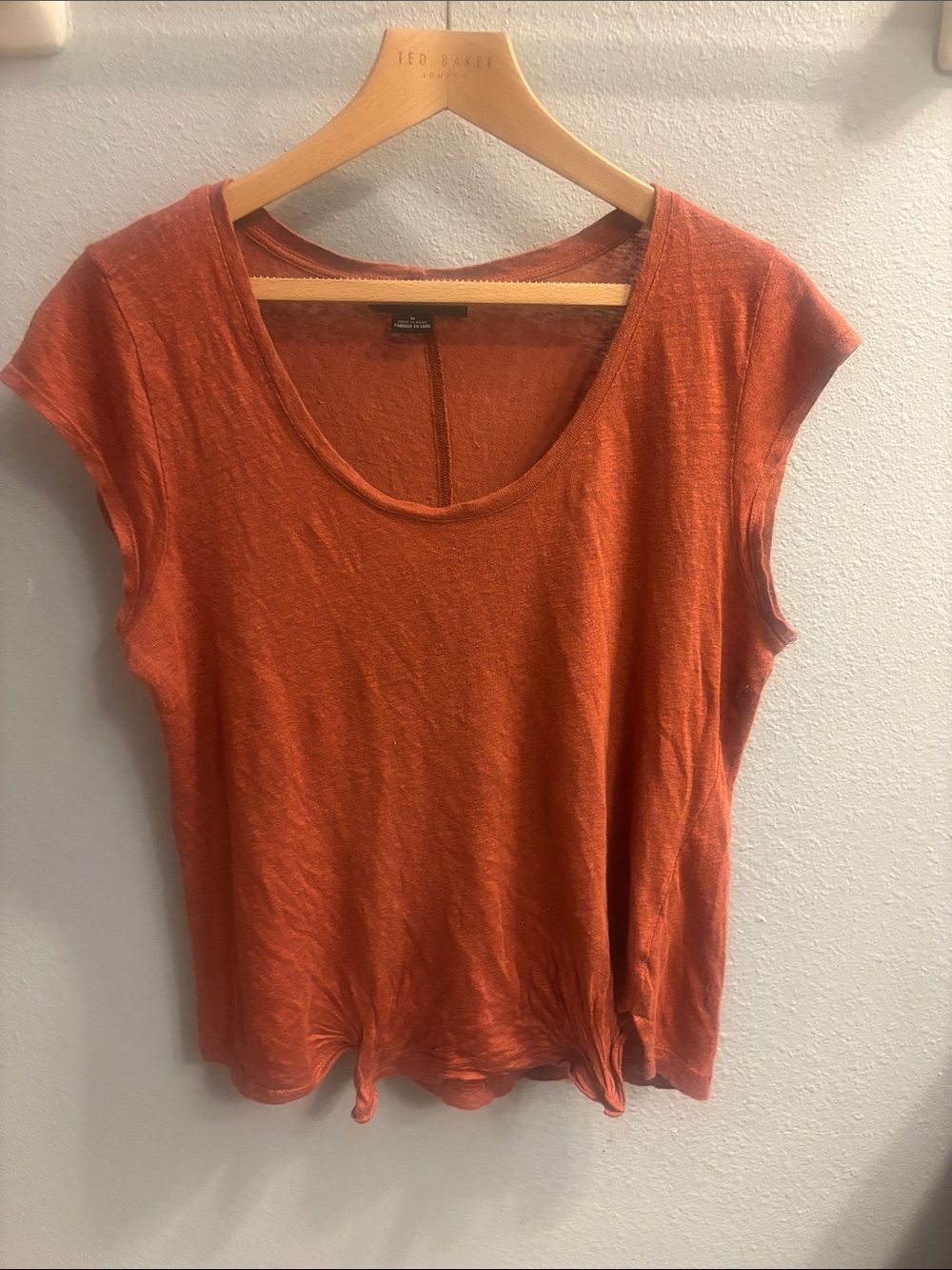 Sanctuary Burnt Orange Short Sleeve Scoop Neck Tee